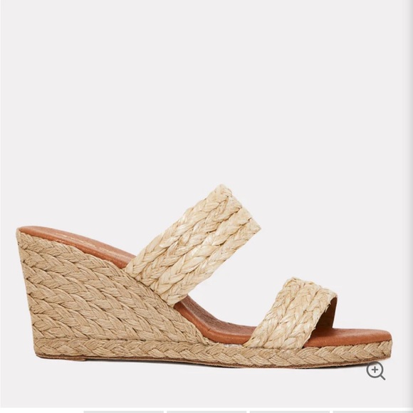 Andre Assous Nolita Rafia wedge sandals, size 8 - Picture 8 of 9